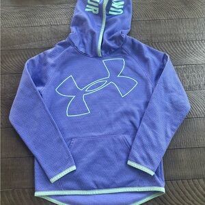 Under Armour Kids' Purple Hoodie with Green Accents